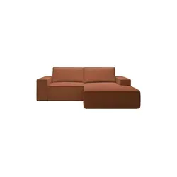 Selsey Ecksofa Farese Mini, Kupfer, 3-Sitzer mit Ottomane in gelb von Selsey