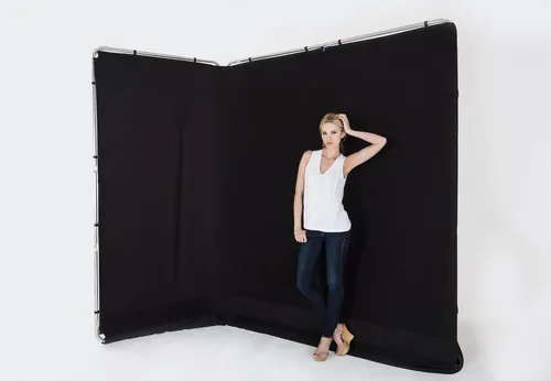 Lastolite LL LB7625 Überzug für Panorama Hintergrund 4m in Schwarz - knitterfreies Textil für perfekte Gruppenaufnahmen bei Events