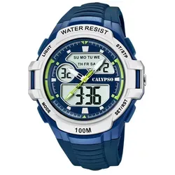 Calypso Armbanduhr Herrenuhr AnaDigi K5770/3 - Armbanduhren mit 10 ATM Wasserdichtigkeit, ideal für Sport und Schwimmen. Digital-Analog-Anzeige, Alarmfunktion und Stoppuhr für den aktiven Alltag.