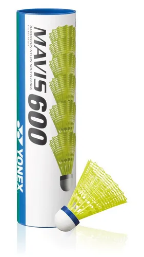 YONEX Mavis 600 Federbälle – 6 Stück in Gelb von YONEX