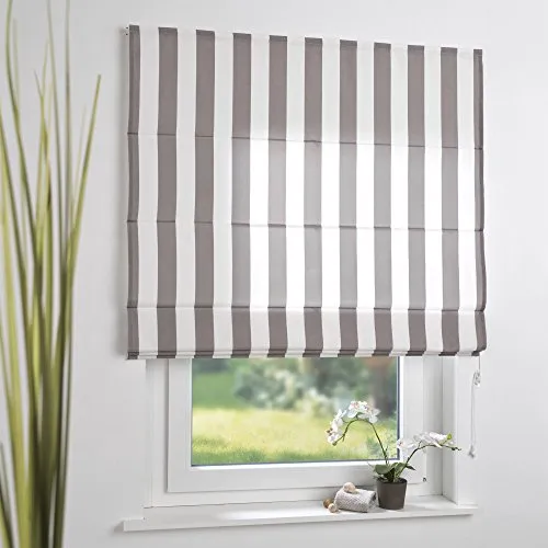 Raffrollo Streifen | Lichtdurchlässig | B 60 x H 190 cm