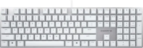 Cherry KC 200 MX Mechanische Tastatur mit Kabel, US-Layout, Weiß