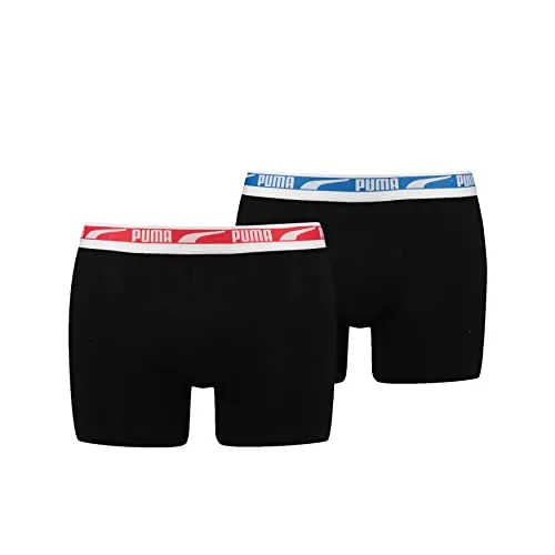 PUMA Herren Multi Logo Boxer, Black Combo, XXL (2er Pack)