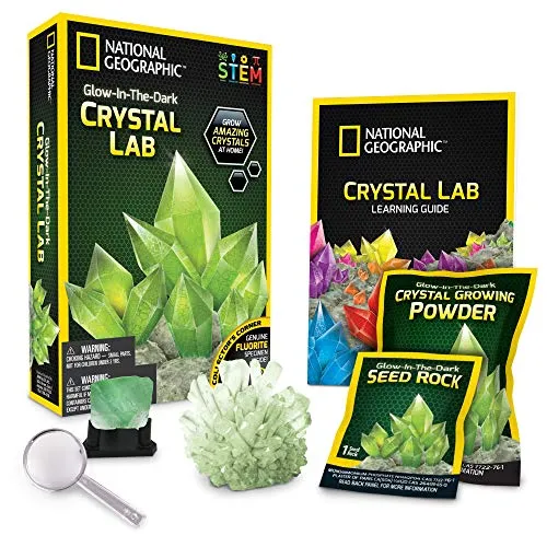 Bandai – National Geographic – Kristallzucht-Set – Grüner Kristall – Bildungs- und Wissenschaftsspiel – STEM – JM00600