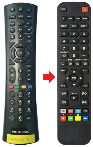 Fernbedienung geeignet für METRONIC 441666T