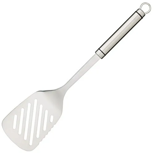 KitchenCraft Professional Pfannenwender / Schlitzwender aus rostfreiem Edelstahl - 36 cm - Silber