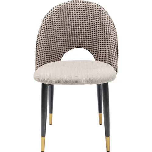 Produktbild Stuhl Esszimmerstuhl Polyester Bezug Stahl Gestell Beige Kare Design