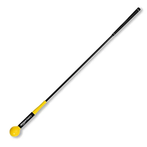 Amazon Basics Golfschwungtrainer 122 cm, Schwarz/Gelb
