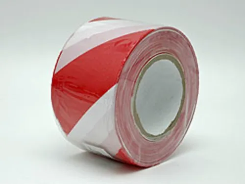 Absperrband rot-weiß 80 mm x 100 m – Robustes Signalband für Baustelle & Event, 1 Rolle