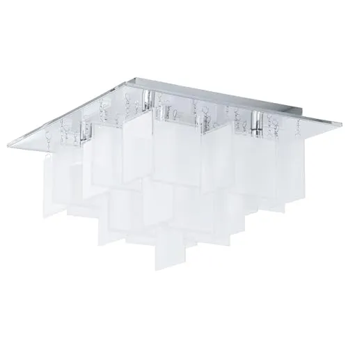 CONDRADA 1 Deckenleuchte, elegant und modern - Lampen: Die CONDRADA 1 Deckenleuchte sorgt mit satinierten Glas-Plättchen und chromfarbener Basis für stimmungsvolles warmweißes Licht in jedem Raum.
