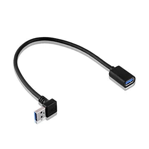 S SIENOC 30cm USB 3.0 Winkel Adapter - 90° Grad Winkeladapter - A-Stecker zu A-Buchse - kompatibel mit Allen USB Kabeln - optimale Kabelführung (A Stecker zu A Buchse)
