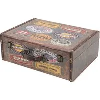 HMF Vintage Koffer Set aus Holz - Handgefertigte Aufbewahrungsboxen - Set aus 2 handgefertigten Vintage Koffern in verschiedenen Größen. Ideal als Geschenkkoffer oder stilvolle Aufbewahrungslösung mit liebevollen Details und praktischem Design.