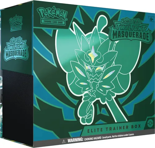 Pokémon TCG: Scarlet & Violet Twilight Masquerade Elite Trainer Box - EN - Sammelkarten Packs & Sets, inklusive exklusive Spielmaterialien und 8 Booster-Packs für spannende Duelle.