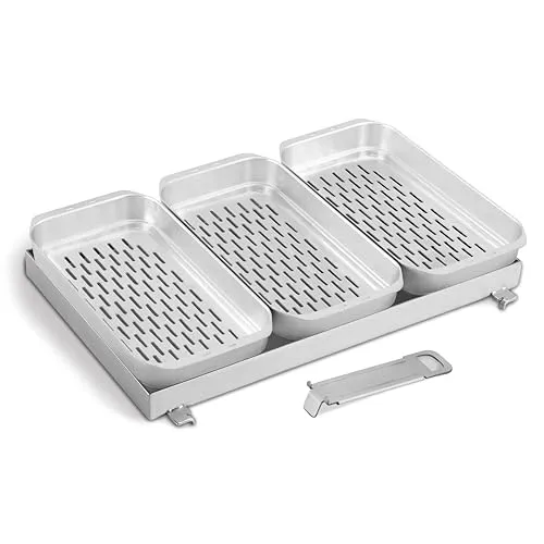 Enders Edelstahl Pfanne + Körbe Set - Grillzubehör aus hochwertigem Edelstahl, ideal für das perfekte Grillvergnügen mit vielseitigen Einsatzmöglichkeiten.