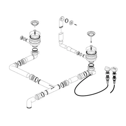 BLANCO 224805 Ablaufgarnitur 2 x 3,5 Zoll von BLANCO