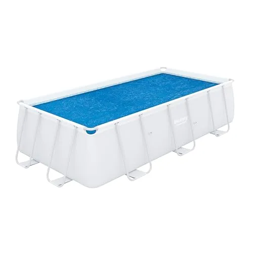 Bestway PE-Solarabdeckplane 380 x 180 cm - Poolabdeckungen, nutzt Sonnenenergie zur Erwärmung des Wassers und schützt vor Verunreinigungen. Passend für große Power Steel Pools.