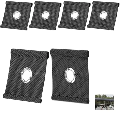 Wxinsheng 6 Stück Kederösen für Kederschiene Kederhaken Markisenhaken,Kederleisten Haken 5/6mm - 7/8mm,Robuste RV Kederhaken Zubehör für Wohnmobil Wohnwagen Vorzelt Camping Zelt (Schwarz)