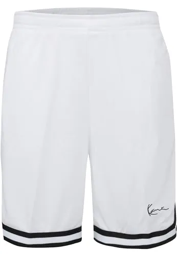 Karl Kani Herren Signature Mesh Shorts - Herren-Stoffhosen aus 100% Polyester, ideal für Sport und Freizeit mit lockerer Passform und guter Luftzirkulation für maximalen Komfort.