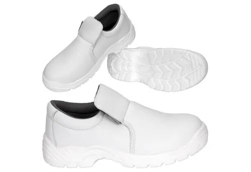 Arbeitsschuhe Kochschuhe S2 ArtMas BPWhite 43 - Herren Industrie & Handwerk Schuhe, atmungsaktive Microfaser mit rutschhemmender Sohle und korrosionsfreier Stahlkappe, ideal für Gastronomie und Pflege.