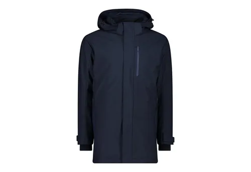 CMP Herren Parka Man Parka Snaps Hood 33K3847 - Mäntel: Leichter Softshell-Parka mit wasserdichter Clima Protect-Membran, atmungsaktiv und mit abnehmbarer Kapuze – ideal für kalte Tage.