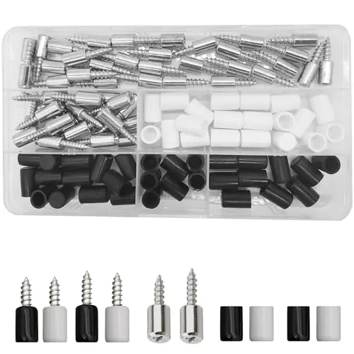 Stück(50 Sätze) Regalbodenträger Bodenträger, Regalstifte mit Gummischutz, Regal Bodenhalter, Einlegeboden Halter für Möbel Schränke, Bücherregale, Kleiderschränke (25/28mm) 100