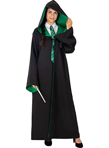 Funidelia Offizielle Slytherin Replik Tunika - Diamond Edition für Erwachsene, Inklusive: Umhang mit besticktem Patch, Innentasche, Geschenkbox, Größe M - Outfit für Erwachsene für Partys und Karneval