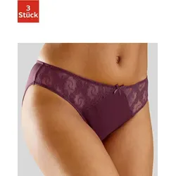 Slip PETITE FLEUR, Damen, Gr. 44/46, 3er-Pack - Funktionsunterwäsche: Bequeme Slips mit hübschen Spitzeneinsätzen, ideal für den täglichen Gebrauch. Aus hochwertigem Microtouch-Material für höchsten Tragekomfort.