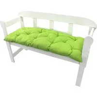 NYVI Bankauflage Ibiza 140x50 - Bequeme Sitzauflage für Gartenbänke - Auflage für Gartenbank, 140x50 cm, mit 80 mm Schaumstoffflocken-Füllung für optimalen Komfort und langlebigen Polyesterbezug in ansprechendem Grün.