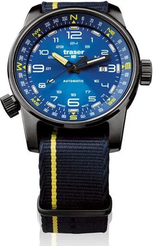 Traser H3 107719 P68 Pathfinder Automatic Herrenuhr 46mm - Blau - Herrenuhr mit 10 ATM Wasserdichtigkeit, Automatikwerk und leuchtenden Zeigern für optimale Sichtbarkeit in jeder Situation.