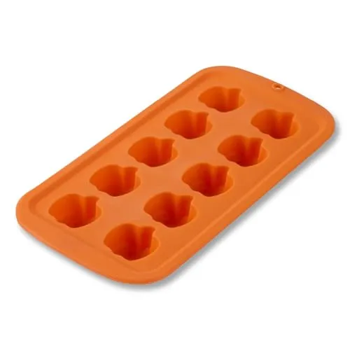 Zenker Mini-Kürbis Schokoform/Eiswürfelform – 10er Halloween Backform aus Silikon, orange, spülmaschinengeeignet – Optimal für kreative Leckereien