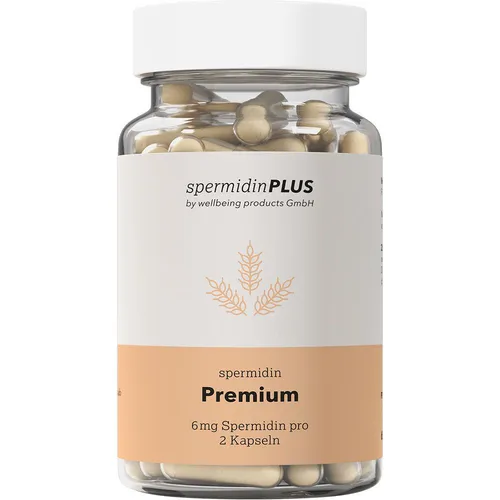 Spermidinplus Premium Kapseln - Arzneimittel mit 6 mg natürlichem Spermidin pro 2 Kapseln, unterstützt das Immunsystem und bekämpft Müdigkeit, ideal für ein vitales Leben.