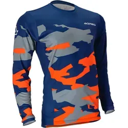 Acerbis X-Duro Winter Motocross Jersey, blau-orange, Größe L - Motocross-Jersey in Enduro-Passform, ideal für den Einsatz mit oder ohne Körperpanzer, leicht und komfortabel mit nur 230 g.