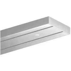 Bestlivings Gardinenschiene 480cm - Flexibel für Schiebevorhänge - Zubehörset für Gardinen, stabile Kunststoffschiene mit vorgebohrten Löchern für einfache Deckenmontage, ideal für Schiebevorhänge und Kräuselband Gardinen.