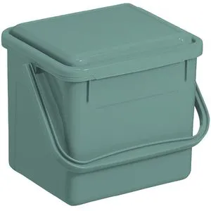 Rotho Mülleimer 1770505092 Komposteimer, grün, aus Kunststoff, geruchssicher, 5 Liter