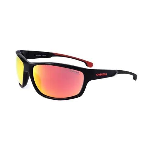 Carrera Ducati CARDUC 002/S BLACK/RED ORANGE Sonnenbrille - Sportbrille mit quadratischem Rahmen aus leichtem Kunststoff, orangefarbene Gläser für verbesserte Tiefenwahrnehmung und Kontrast, ideal für aktive Menschen.