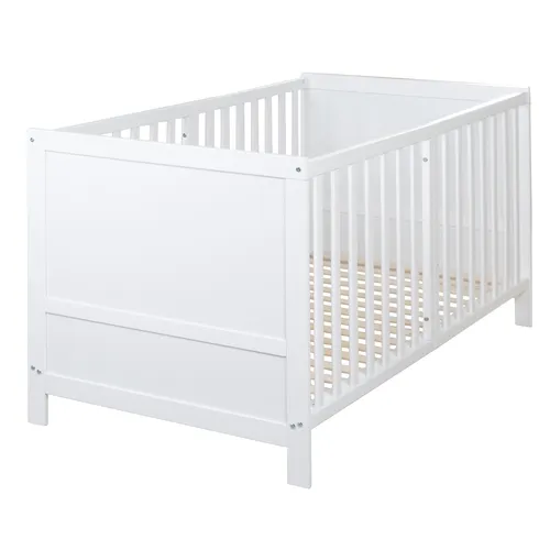 roba® Babybett EASY SLEEP 70 x 140 cm - umbaubar zum Juniorbett - Betten für Kinder, umbaubar zum Juniorbett ohne extra Zubehör, 3-fach höhenverstellbar und ideal für eine lange Nutzungsdauer bis 7 Jahre.