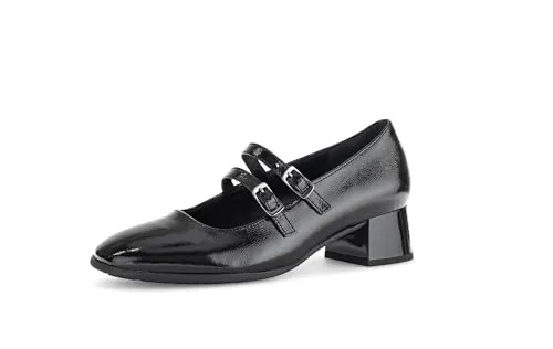 Gabor Damen Riemchen Pumps - Elegante Absatzschuhe für besondere Anlässe - Damen-Pumps mit Best Fitting und stilvollem Lackleder, ideal für festliche Events und das Oktoberfest. Bequemer Blockabsatz mit 3,5 cm Höhe für lange Tragezeiten.