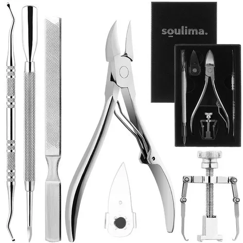 Soulima Set für eingewachsene Nägel (XL15883) - Professionelle Nagelpflege - Praktisches Set zur Pflege eingewachsener Nägel, inklusive hochwertiger Werkzeuge für die Maniküre. Ideal für eine schonende und effektive Nagelpflege.