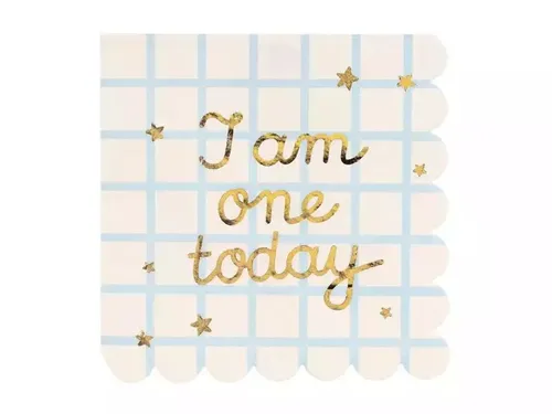 Serwetki papierowe I am one today 33x33cm PartyDeco in beige von PartyDeco