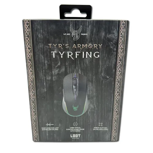 L33T Optische Gaming Maus Kabelgebunden RGB 10000 DPI 1000Hz Schwarz 6 Tasten