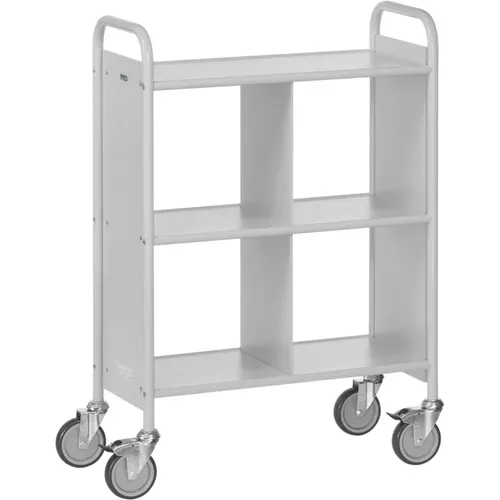 Fetra Bürowagen 4872 - Lichtgrau, 3 Ablageböden - Akten- & Hängeregistraturwagen mit robustem Holz-Metall-Design, ideal für Drucker. Hohe Tragkraft von 150 kg und 10 Jahre Garantie, Made in Germany.