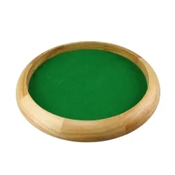 Longfield Games Würfelteller aus Holz - 29 cm - Praktischer Würfelteller für Vielspieler mit 29 cm Durchmesser und schützender Filzunterlage. Ideal für ein unbeschwertes Würfelerlebnis ohne Würfelsuche!