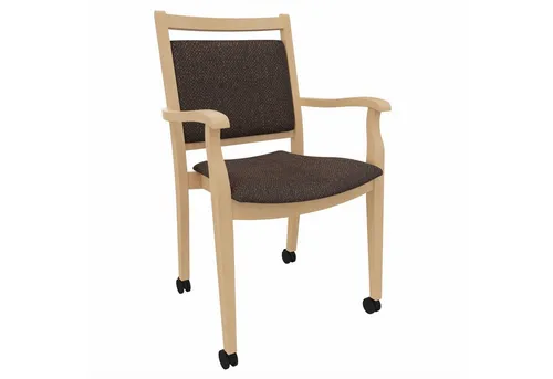 einrichtungsdesign24 Armlehnstuhl André mit Rollen – Komfortabel und mobil für Pflege und Alltag