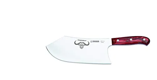 Giesser Qualitätsmesser Küchenmesser Metzgermesser Beil Butcher No. 1 Premiumcut - 22 cm Klingenlänge (Red Diamond)