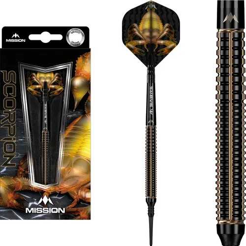 Produktbild Mission Scorpion Softdarts 90% Tungsten Soft Dart Darts Dartset Dartpfeile 19g