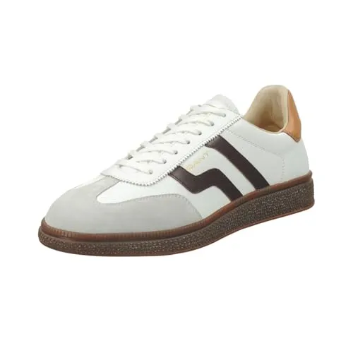 GANT FOOTWEAR Herren CUZMO Sneaker, White/Burgundy, 42 EU - Herren-Sneaker mit modernem Design und optimalem Tragekomfort, ideal für lässige Outfits und den Alltag.