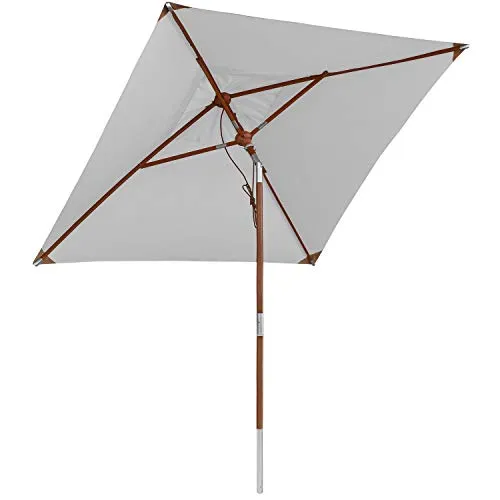 anndora Sonnenschirm 200x200cm mit Dreh-Kipp-Mechanismus in grau von anndora