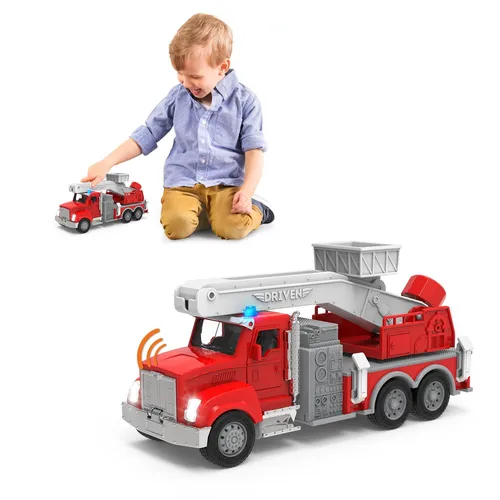 Feuerwehrauto mit Ausleger, 20 cm  SpielzeugFeuerwehrwagen für Kinder  Spiel...