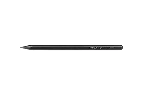 Tucano Universal Active Stylus Pen - Eingabestift für Smartphones und Tablets, Schwarz - Eingabestift für 95% aller Tablets und Smartphones, ideal für präzises Zeichnen und Schreiben. USB-C-Anschluss, magnetische Befestigung und bis zu 10 Stunden Betriebsdauer.