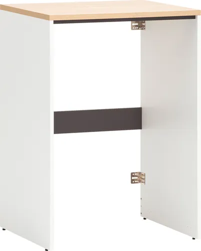 Lomadox Waschmaschinenumbauschrank STOBY-80 - Waschmaschinenumbauschrank in Weiß mit Eiche, verbindet modernes Design mit praktischer Funktionalität und bringt Stil in dein Badezimmer oder die Waschküche.